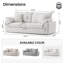Causeuse beige nuage | Sans assemblage, 4 coussins-130513160