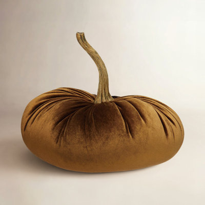 Velvet Pumpkin Holiday Accent