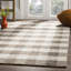 Tapis en laine / coton tissé à la main Vacaville gris clair / brun-97779481