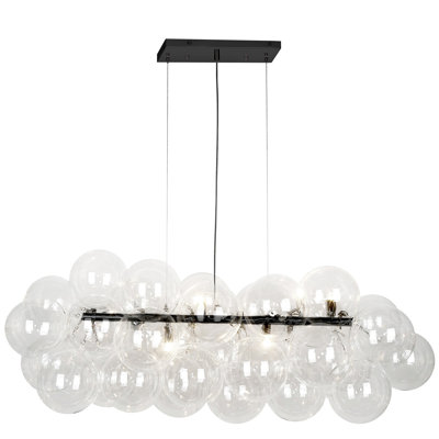Luminaire suspendu linéaire à 10 lumières pour îlot de cuisine Metairie
