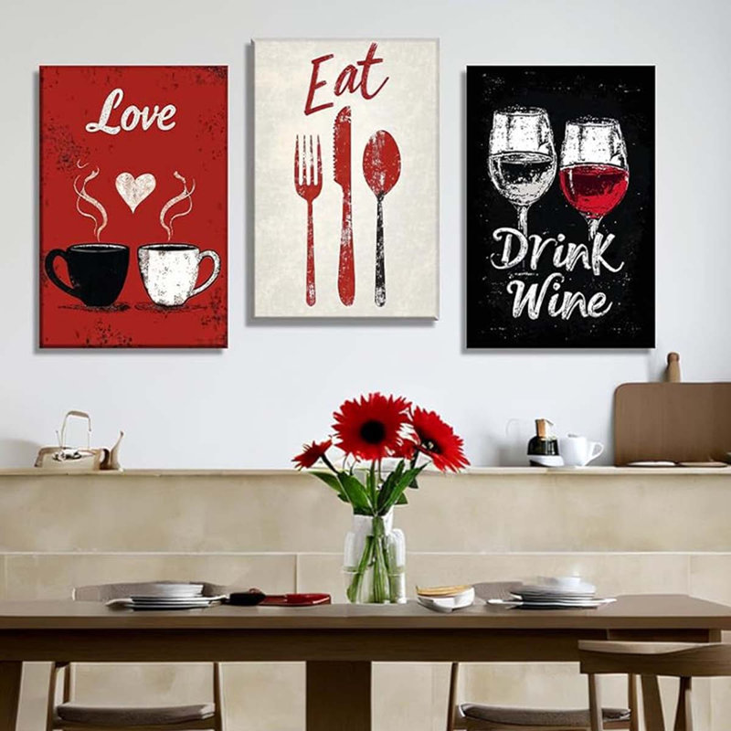 3 Piece Wrapped Canvas Print, 60 cm H x 40 cm W