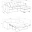 Canapé d'angle convertible gris foncé avec accoudoirs arrondis, siège à ressorts ensachés et quatre coussins décoratifs contemporains - Configuration