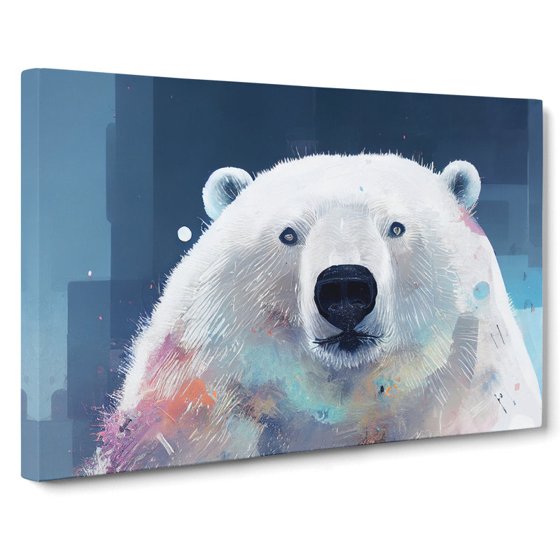 Polar Bear Painting Vol.4 - Wrapped Canvas, 35cm H x 50cm W x 3cm D