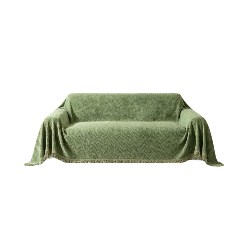 Throw Blanket, Green Striped
