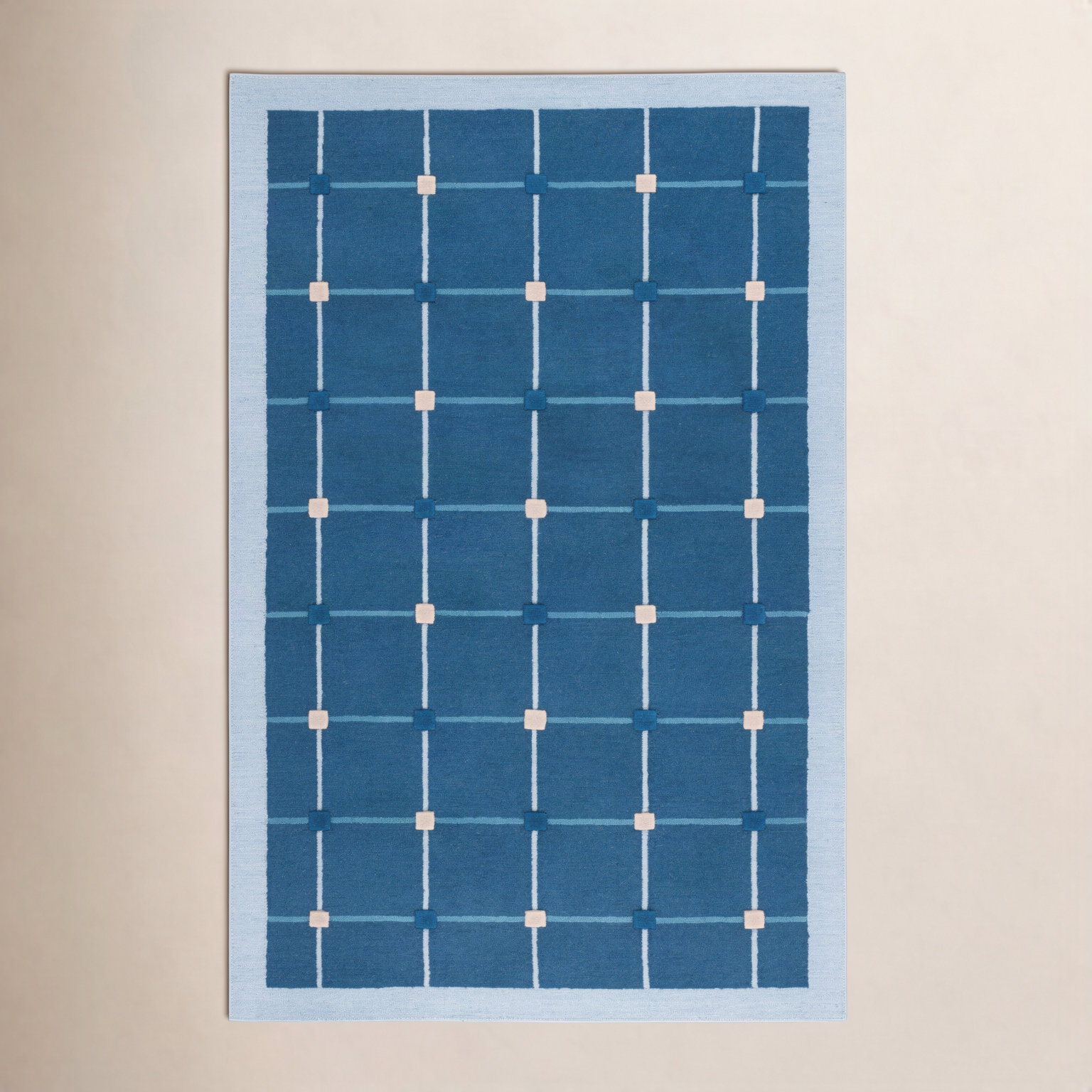 Elway Hand-Woven Checkered Rug, Rectangle 8' x 10'
