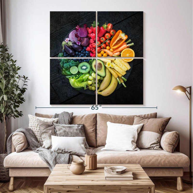 Yarlin couleurs d'aliments sains, H 50 po x l 50 po
