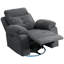 Fauteuil oscillant inclinable électrique avec haut-parleur Bluetooth Pivot de 270 degrés avec bras lumineux à DEL avec poches de rangement USB + port de charge de type C Repose-pieds escamotable à dossier réglable-478132794