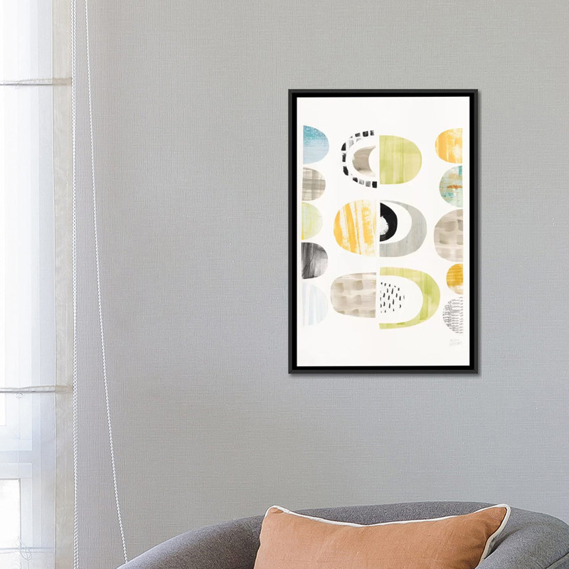 « mod neutrals ii », impression sur toile, H 26 po x l 18 po x P 1,5 po, Pas de tapis, Toile avec cadre noir