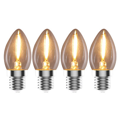 Abdalah 15 Watt Equivalent, C7 LED, Dimmable Light Bulb, Warm White (2700K) E12/Candelabra Base