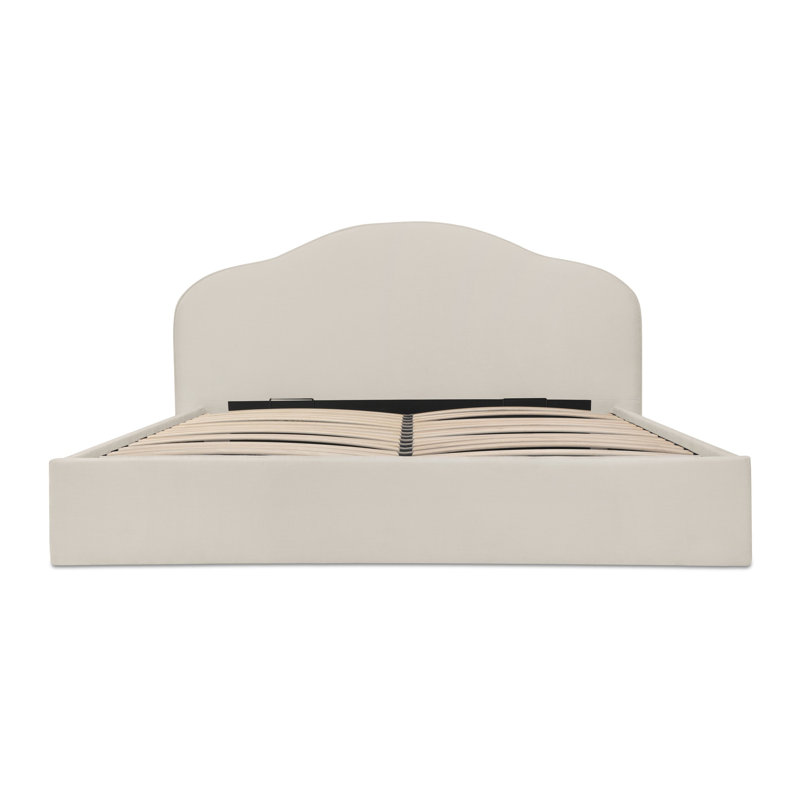 Maggie King Storage Bed Cream, Cream, King