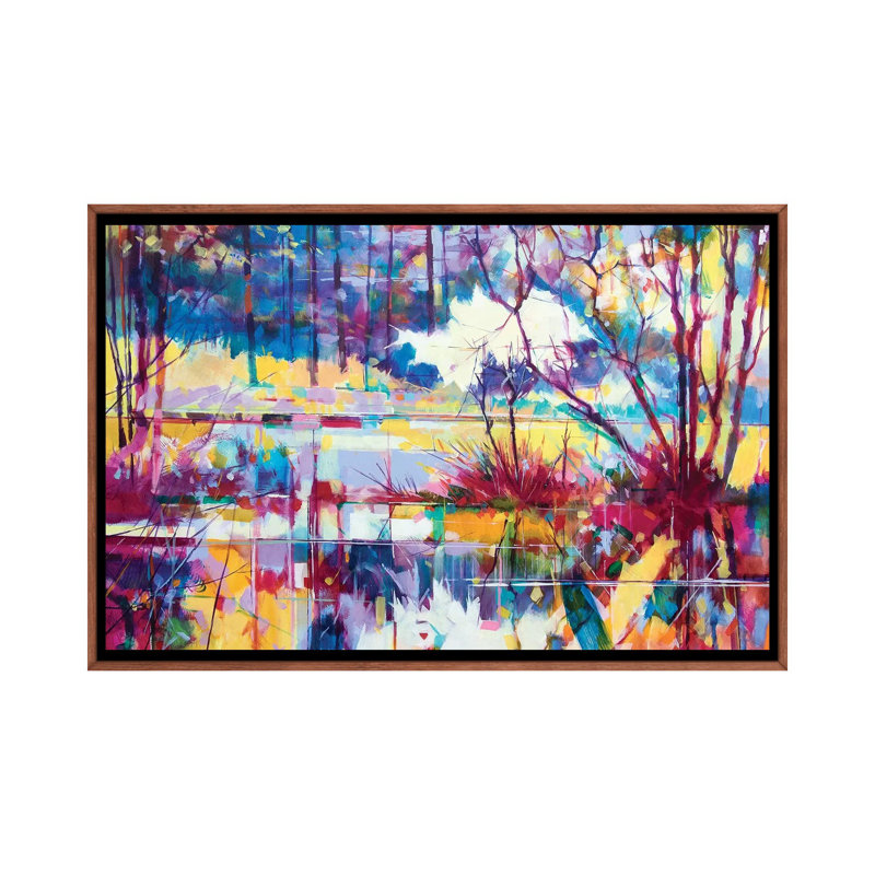 Edge Of Meadowcliff by Doug Eaton - Painting on Canvas, Classic Brown Wood Framed, 66.04 cm H x 45.72 cm W