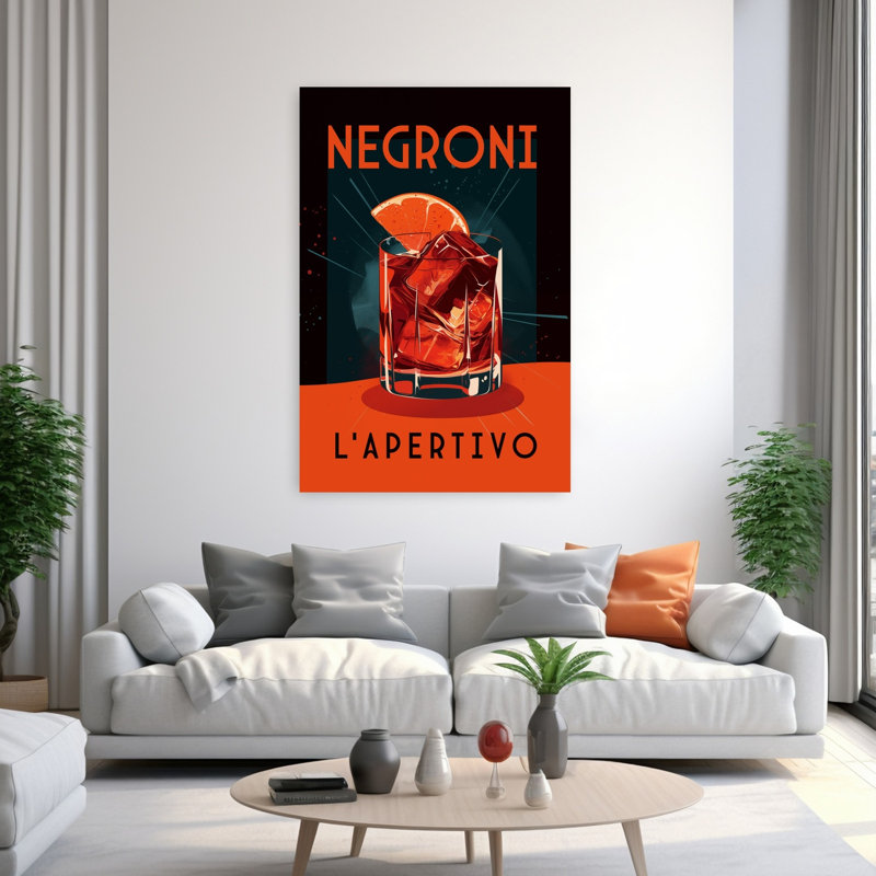 Art contemporain rétro, H 60 po x l 40 po