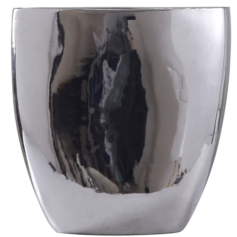 Vase de table en céramique chromé aarionna, H 11,75 po x l 12 po x P 5 po