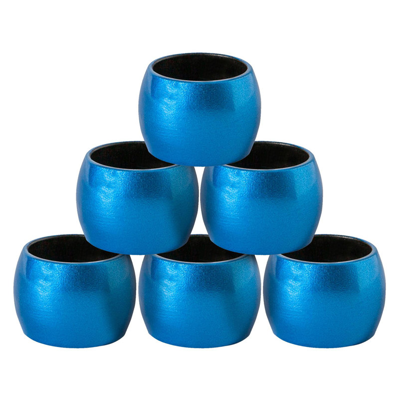 Argon Tableware - Metallic Napkin Rings, Blue