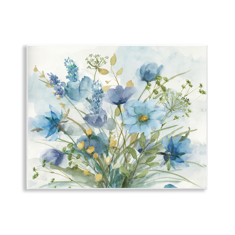 Art mural aux tons fleurs sauvages, design par Nan