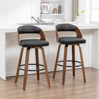 Artnagullian Swivel Vegan Leather Counter And Bar Stools