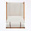 Fauteuil d'appoint moderne avec dossier haut et coussins rembourrés-1456266972