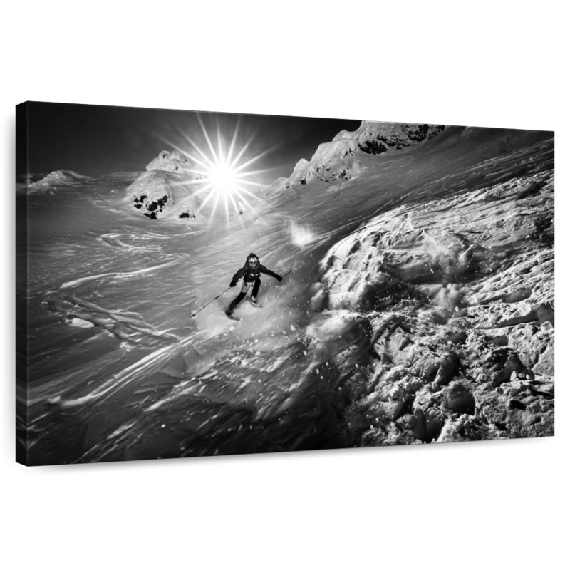 Intense downhill skiing Sireci, H 16 po x l 24 po