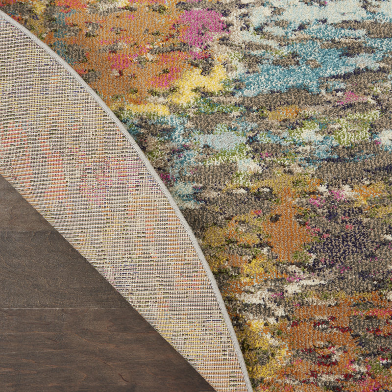 Allegro Abstract Indoor Rug, Round 7'10"