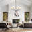 8-light Classic Dimmable Chandelier With Fabric Shades Black Chandelier Classic/traditional Chandelier
