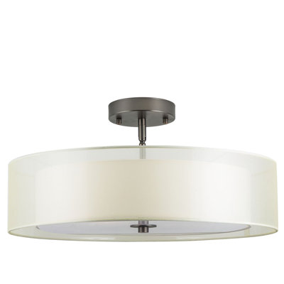 Plafonnier semi-encastré 3 lumières 20 po Aherin