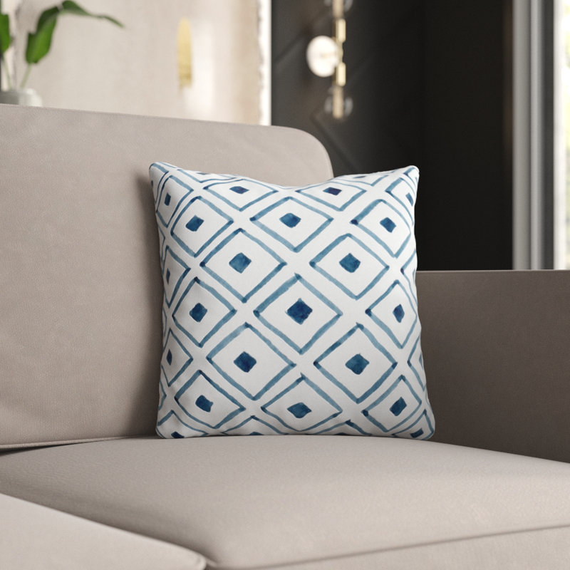 Social Proper Indoor/Outdoor Geometric Throw Pillow, 18" x 18"