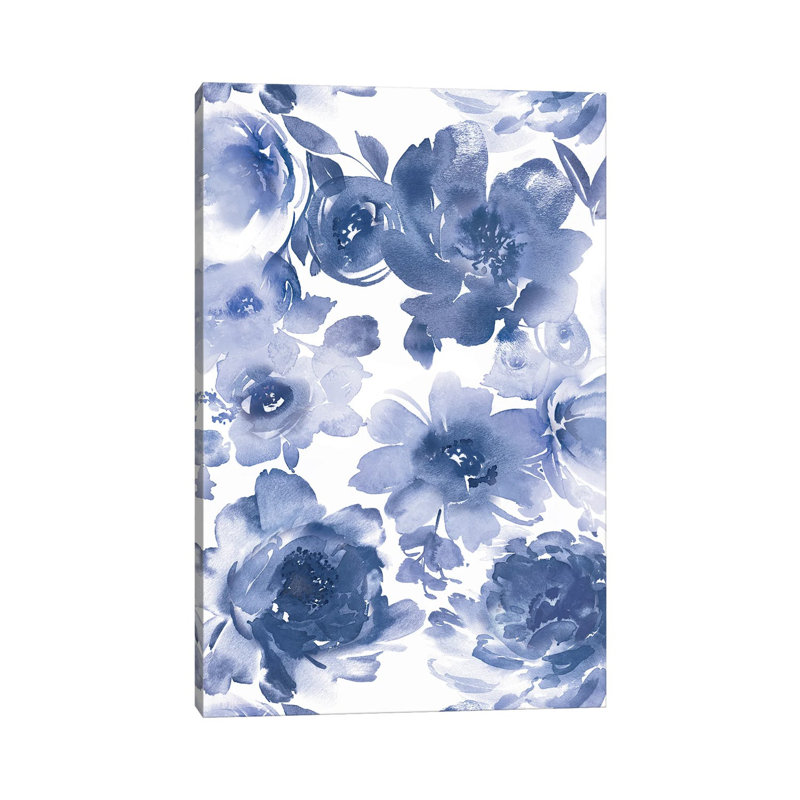 Springtime Indigo I by Kelsey Morris - Wrapped Canvas Painting, 20.32 cm H x 30.48 cm W