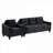 Sectional Sofas | Modern Chenille Couch, Solid Wood Frame for Living Room Bedroom Office Small Space | Black | Standard-2037029687