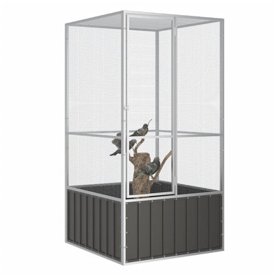 Deaquan 83.3'' Steel Flat Top Flight Cage