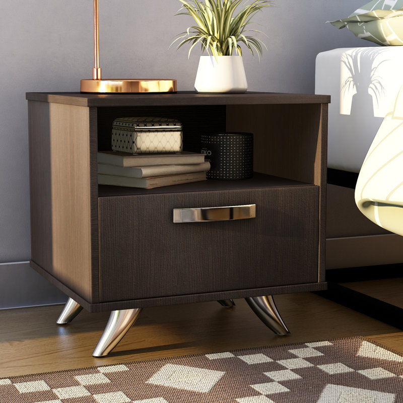 40cm W Manufactured Wood Bedside Table
