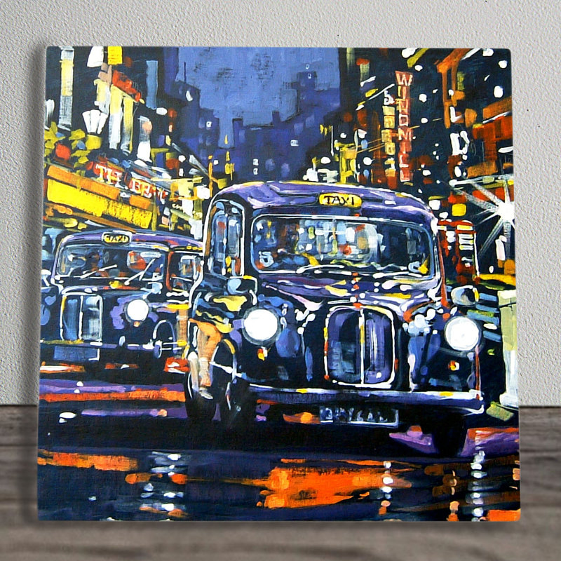 London Taxis Ceramic Tile Wall Decor