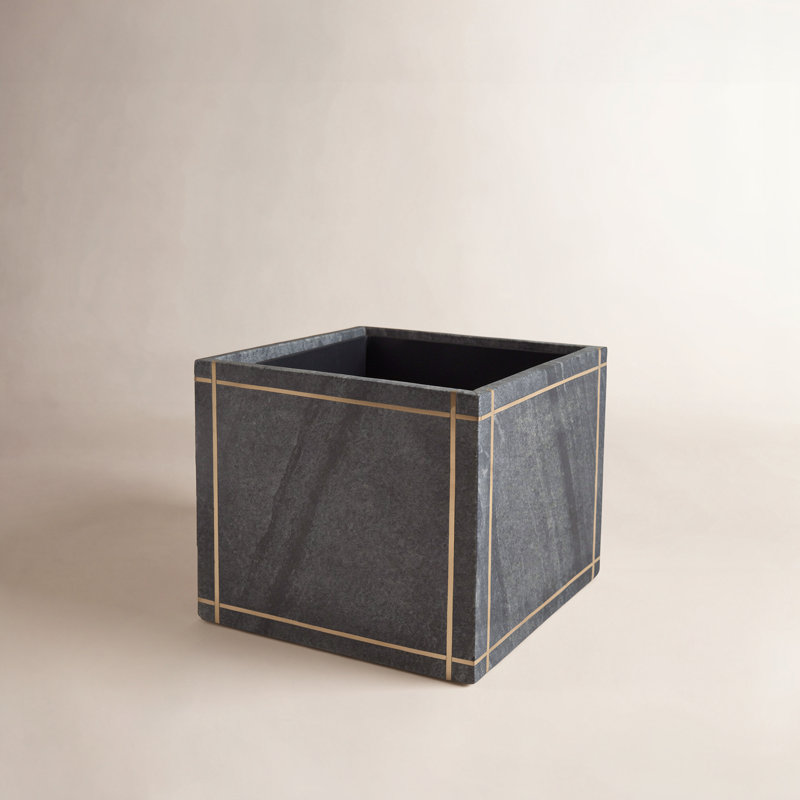 Stone Open Trash Can