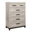 Commode de chambre à coucher avec 5 tiroirs de rangement, commode contemporaine moderne