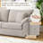89.8" Modern Upholstered Tufted Arm Loveseat Sofa with Pillows and Memory Foam Cushions-27043576