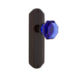 Deco Plate with Waldorf Cobalt Door Knob