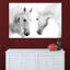 «White Horse» - impression murale inversée en verre