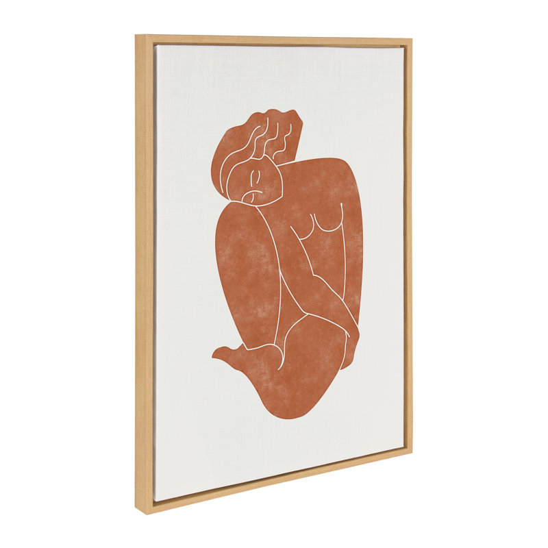 Figurine par Alexander Ginzburg, reproduction d'art sur toile encadrée, 23" x 33", Naturel