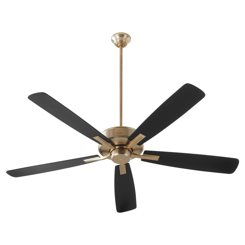 Brasuell 60'' Ceiling Fan, Brass/Walnut