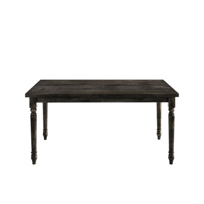 Table grise avec pieds sophistiqués - ajoute une touche d'élégance et de style aux meubles de salle à manger au fini patiné qui apporte une touche rustique