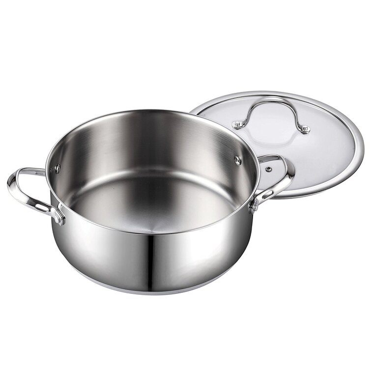 Cooks Standard 18/10 Stainless Steel Stockpot 6-Quart, Classic Deep Cooking  Pot Canning Cookware Dutch Oven Casserole with Stainless Steel Lid, Silver  - Yahoo Shopping