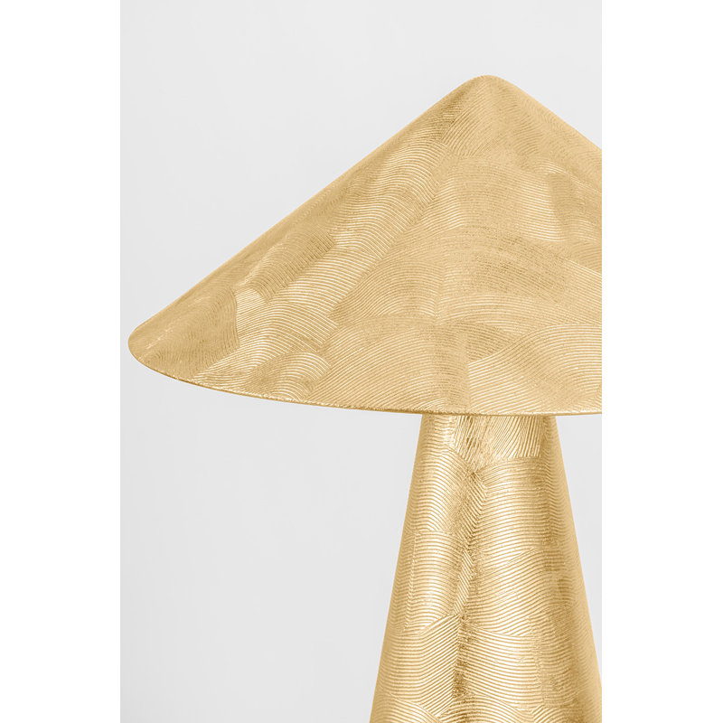Foxton Table Lamp in Warm Leaf, Gold, Gold