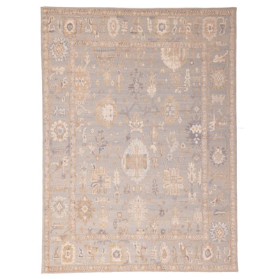 Finest Oushak Grey Rug 9'2" x 12'3"