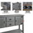 Query 48" Solid Wood Sideboard Console Table With 2 Drawers And Cabinets