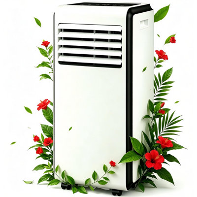 Cowsar 8,000 BTU Portable Air Conditioner with LCD Remote, Quiet, Dehumidifier, Cools 450 Sq.Ft, 24H Timer, Anti-Frozen Protection, for Bedroom, Livingroom, Apartment,Garage