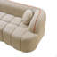Canapé 98,4 po moderne compressé, canapé 3 places en velours côtelé Cloud Couch, aucun assemblage requis, canapé capitonné avec 2 coussins Bubble Channel, siège profond confortable pour salon, appartement, bureau-19347480-19347475