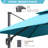 10' x 13' Rectangular Double Top Cantilever Tilting Umbrella with Base and 360° Rotation-611946067