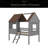 Twin Size Low Loft Wood House Bed With Two Side Windows-258066307