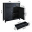 Buffet de cuisine, armoire de rangement de style campagnard avec tiroir et tablette réglable, armoire d'appoint de porte de grange pour cuisine, salle à manger, entrée