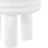 Rashida 13.5" Modern Round Polyresin Indoor Outdoor Accent Coffee Table, Weather Resistant Ribbed Stacked Ring, White Frosted-33506925-53856576