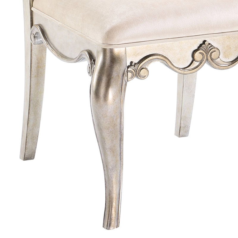 2 chaises avec champagne antique - recouvert de velours, beauté rétro, rallonge réglable de 16 po, siège rembourré confortable avec deux chaises, attrait, confort extensible